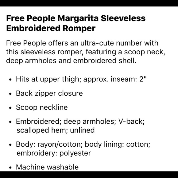 Free People Romper - Picture 4 of 4